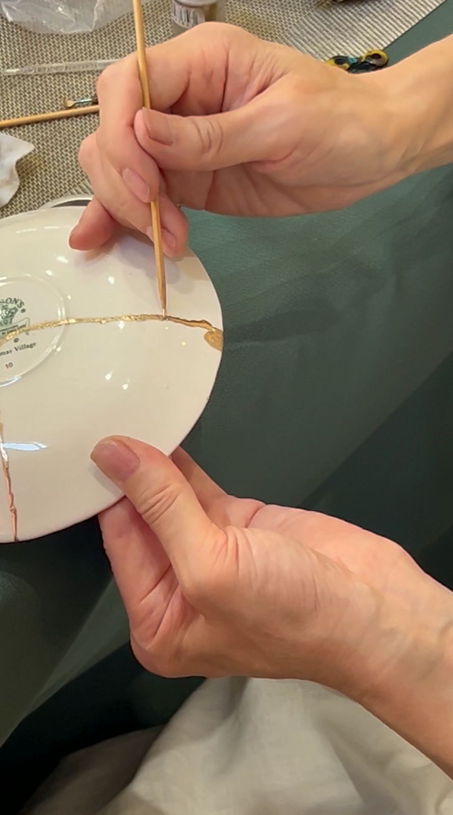 Painting a patterned bowl